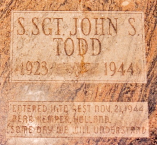 John S Todd tombstone closeup