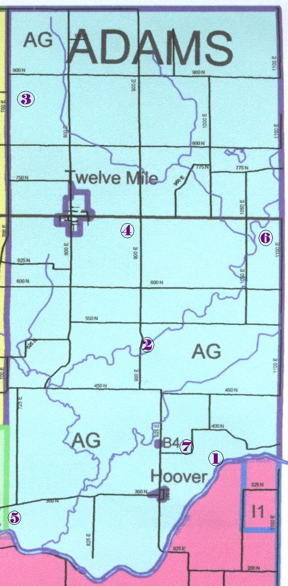 Recent map of Adams Township, Cass Co., IN