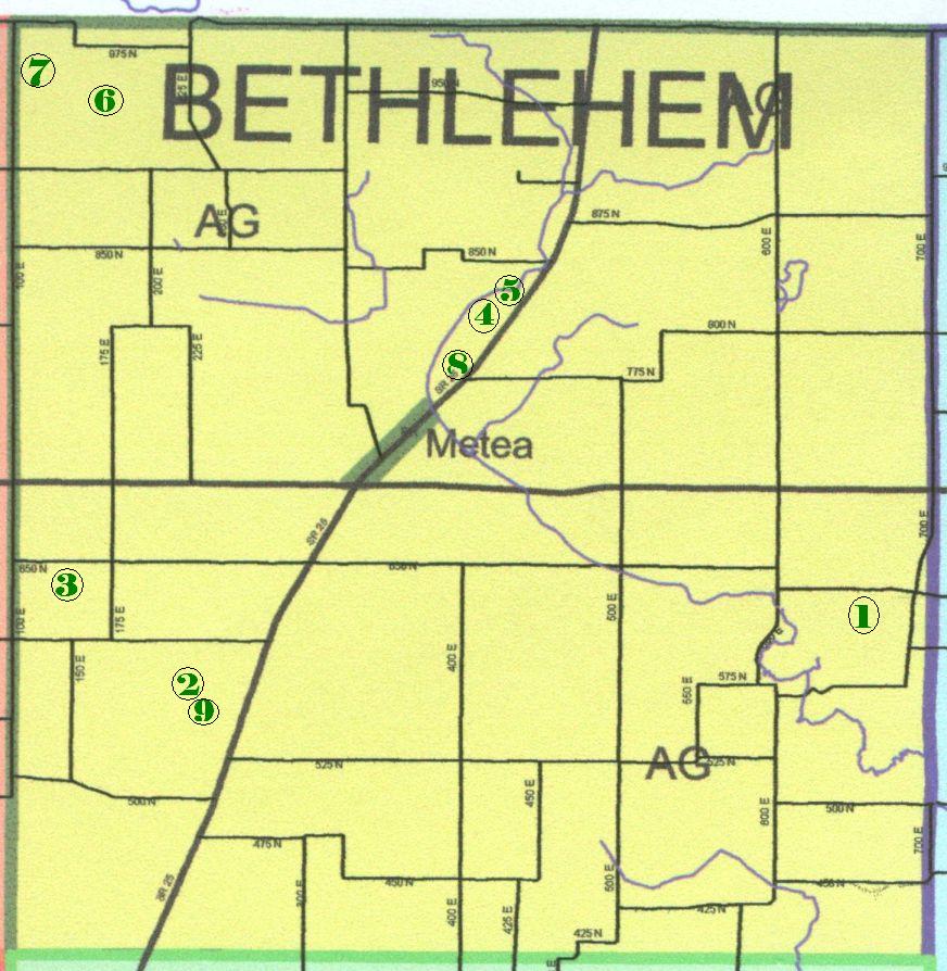 Bethlehem Township, Cass County, IN recent map