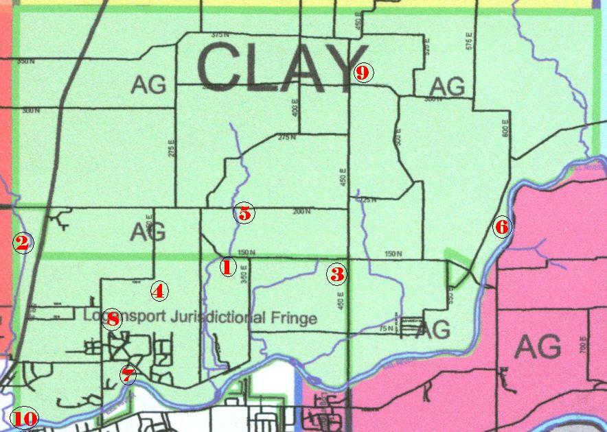 Clay Township, Cass County, IN recent map