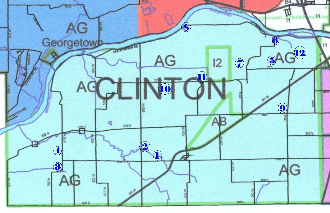 Clinton Township, Cass County, IN  recent map