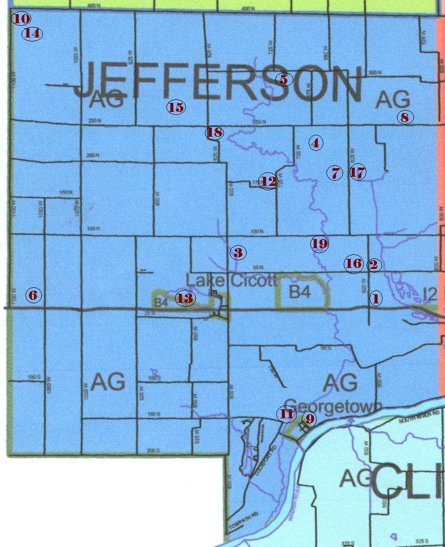 Jefferson Township, Cass County, IN recent map