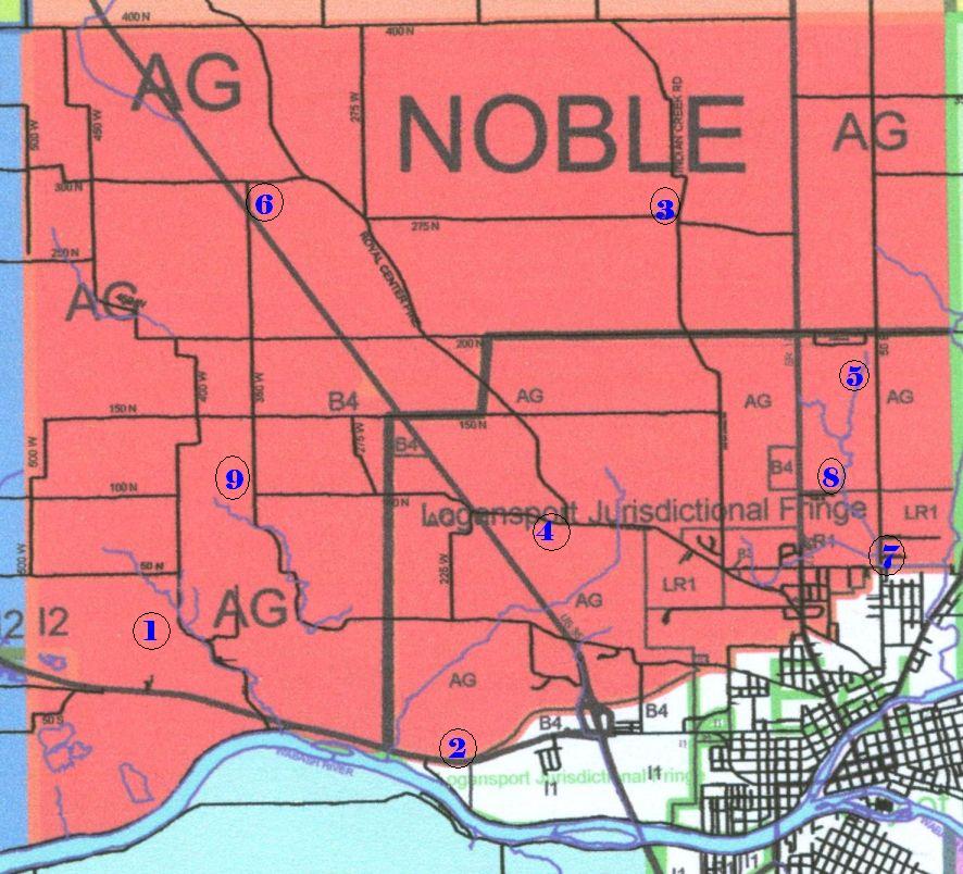 Noble Township, Howard Co., IN recent map