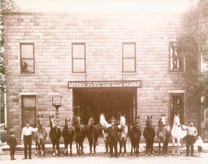 In front of “Busty” Byers’ livery and feed stable