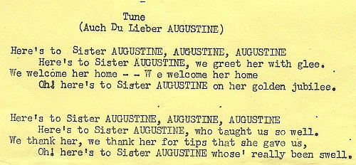 Sister Augustine Golden Jubilee poem