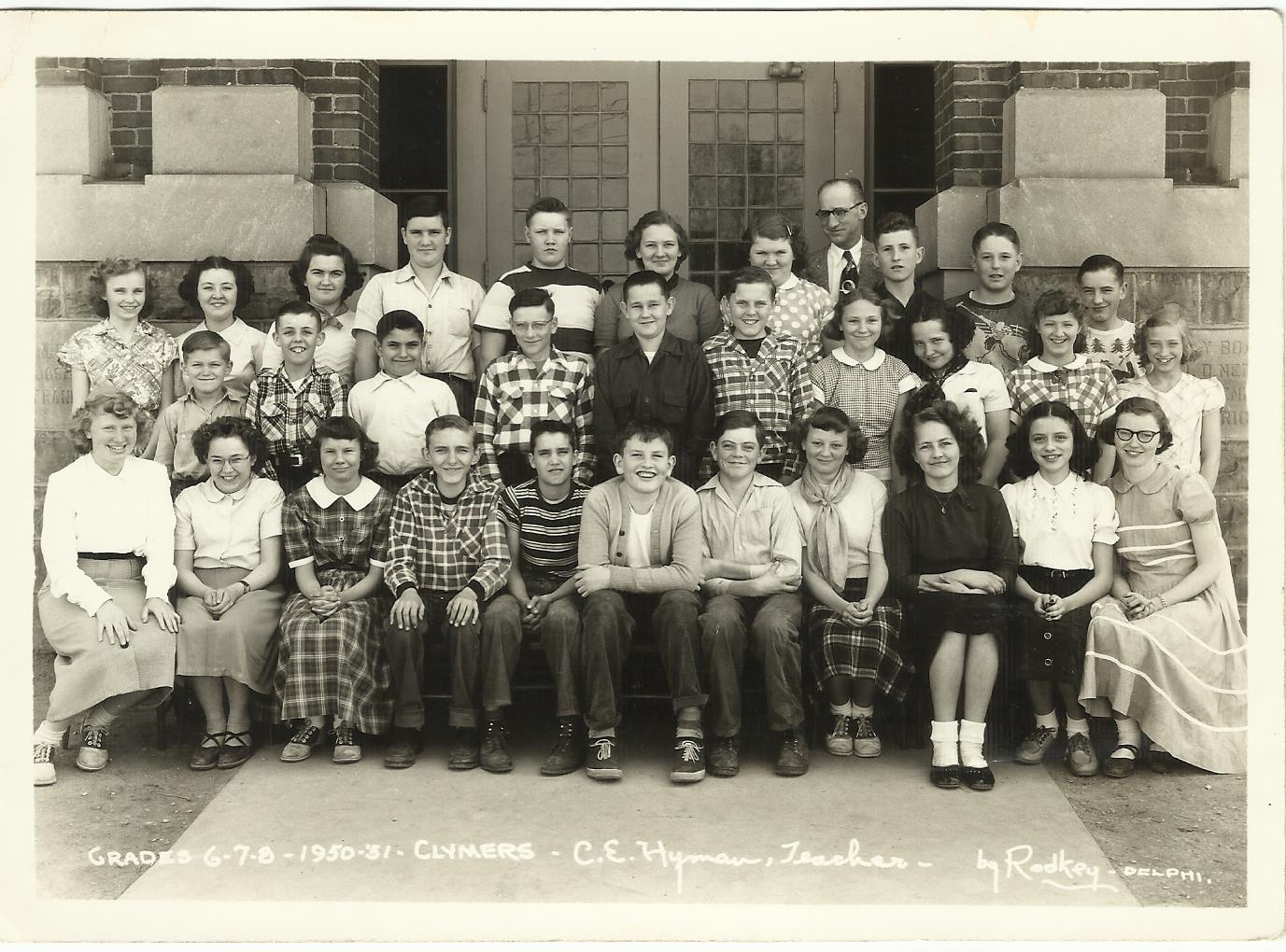 Clymers School grades 6, 7, & 8 1950-1951